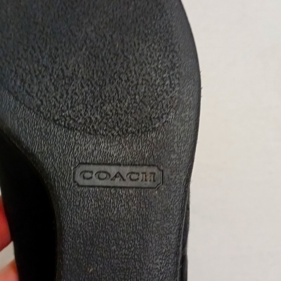 Vintage Coach Issy Black Suede and Jacquard Wedge size 8.5 - Picture 10 of 13